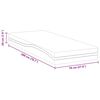 vidaXL Matratze Wei&szlig; und Schwarz 70 x 200 cm Jacquard-Stoff