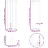 vidaXL Bartischbeine T-Form 2 Stk. Wei&szlig; 40x35x(110-111) cm Stahl