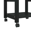 vidaXL K&uuml;chentrolley Schwarz 88,5 x 40 x 48 cm Massivholz Kiefer
