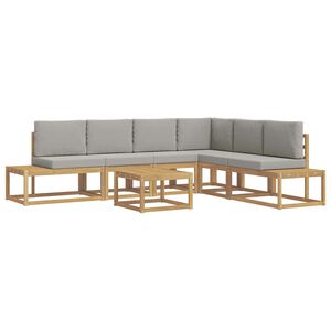 vidaXL Outdoor-Sofagarnitur mit Kissen 7 St&uuml;ck Wei&szlig;