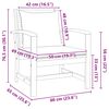 vidaXL Stuhl mit Kissen 2 pcs Braun und Dunkelgrau 65 x 60 x 76,5 cm