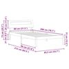 vidaXL Bettrahmen Wachsbraun 80 x 200 cm Massives Kiefernholz