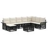 vidaXL Gartensofa-set 9 Stk. Schwarz Poly-Rattan