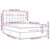 vidaXL Ottoman-Bett mit Matratzen & LEDs Dunkelblau 140x190 cm Samt