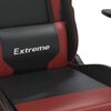 vidaXL Gaming-Stuhl mit Massage & Fu&szlig;st&uuml;tze Schwarz Weinrot Kunstleder