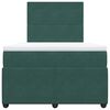 vidaXL Boxspringbett mit Matratze Dunkelgr&uuml;n 120x200 cm Samt