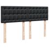 vidaXL Boxspringbett mit Matratze Schwarz 140x200 cm Kunstleder