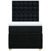 vidaXL Boxspringbett mit Matratze Schwarz 90x190 cm Stoff