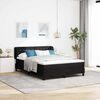 vidaXL Boxspringbett mit Matratze Schwarz 140 x 200 cm Samt