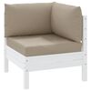 vidaXL Palettenkissen 3-tlg. Taupe Oxford-Gewebe