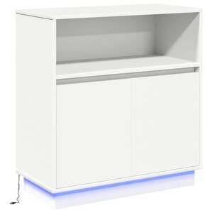 vidaXL LED-Sideboard Wei&szlig; 71 x 34,5 x 75 cm Holzwerkstoff