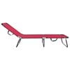 vidaXL Klappbare Sonnenliege 2-Person 2 pcs Rot 56 x 189 x 87cm Stoff
