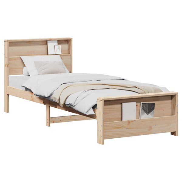 vidaXL Bettrahmen mit Kopfteil Braun 80 x 200 cm Holzwerkstoff
