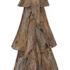vidaXL Weihnachtsbaum mit St&auml;nder Braun 121 cm Massivholz Teak