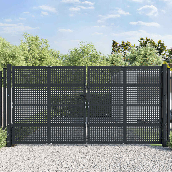 vidaXL Gartentor Anthrazit 400x175 cm Stahl