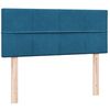 vidaXL Boxspringbett mit Matratze & LED Dunkelblau 120x220 cm Samt