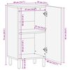 vidaXL Sideboard mit T&uuml;r Wei&szlig;e gewaschene Oberfl&auml;che 40 x 33 x 75 cm