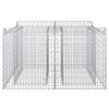 vidaXL Gabionen Hochbeet Silber 100 x 100 x 60 cm Verzinkter Stahl