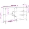 vidaXL Konsolentisch Grau Sonoma 160x32x95 cm Holzwerkstoff