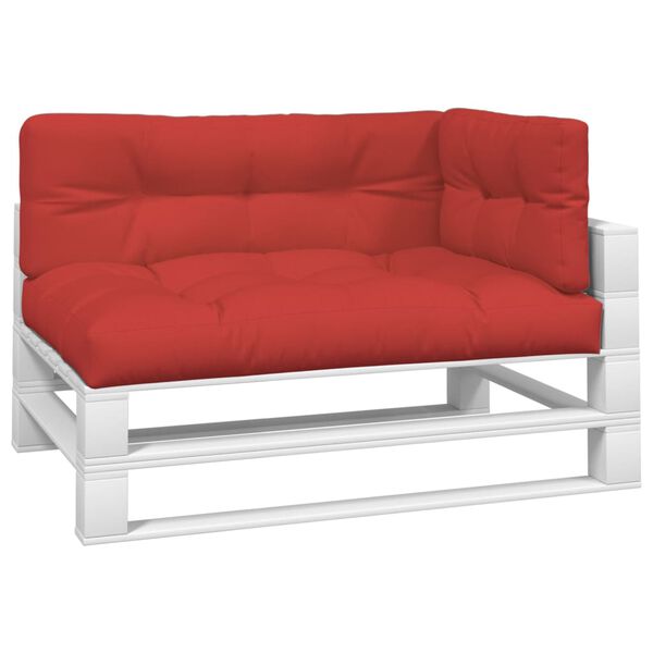 vidaXL Palettenkissen 3-tlg. Rot Stoff