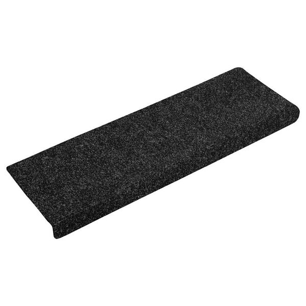 vidaXL Stufenmatten Selbstklebend 30 Stk. 65x21x4 cm Schwarz Rechteckiger Rand