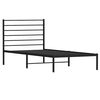 vidaXL Bettgestell mit Kopfteil Metall Schwarz 75x190 cm