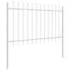 vidaXL Gartenzaun 5 pcs Wei&szlig; 8,5 x 0,8 m Pulverbeschichteter Stahl