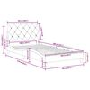 vidaXL Bettgestell ohne Matratze Hellgrau 100x200 cm Samt