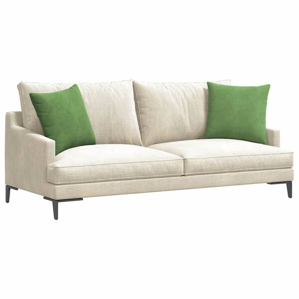 vidaXL Sofakissen 2 St&uuml;ck Hellgr&uuml;n 45 x 45 cm Cordstoff