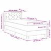 vidaXL Boxspringbett mit Matratze Blau 200 x 100 cm Polyester