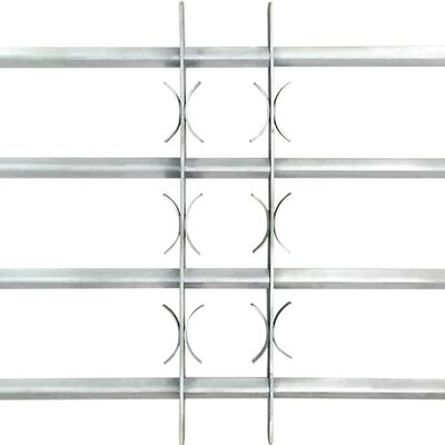 vidaXL Fenstergitter Verstellbar mit 4 Querstäben 1000-1500 mm