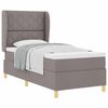 vidaXL Boxspringbett mit Matratze Dunkelgrau 90x190 cm Taupe