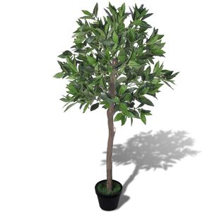 vidaXL K&uuml;nstlicher Lorbeerbaum mit Topf 120 cm