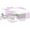 vidaXL Gartensofa-set mit Kissen 12 pcs Schwarz Poly-Rattan