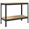vidaXL Werkbank Schwarz 115 x 55 x 91 cm Sperrholz und Metall