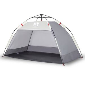 vidaXL Strandzelt 2 Personen Grau Quick Release Wasserdicht