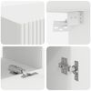 vidaXL TV-Schrankset Wandmontiert 4 pcs Wei&szlig; Holzwerkstoff