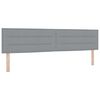 vidaXL Boxspringbett mit Matratze Hellgrau 200 x 200 cm Polyester