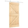 vidaXL Schiebet&uuml;r 95 x 210 cm Massivkiefer (Unbehandelt)