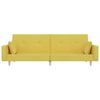 vidaXL Schlafsofa 2-Sitzer mit 2 Kissen Gr&uuml;n Stoff