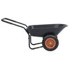 vidaXL Schubkarre Schwarz und Orange 78 L 100 kg
