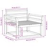 vidaXL Outdoor Mittelsofa Massivholz Akazie Natur