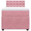 vidaXL Boxspringbett mit Matratze Rosa 100x200 cm Samt