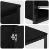 vidaXL Badezimmerm&ouml;bel Set mit Schubladen 2 pcs Schwarz Eichen-Optik