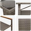 vidaXL Garten Essgruppe 9 pcs Grau Poly-Rattan