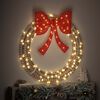 vidaXL Kranz mit 150 LEDs Warmwei&szlig; 121 x 121 x 10 cm PET