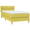 vidaXL Boxspringbett mit Matratze Gr&uuml;n 100x200 cm Stoff