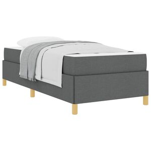 vidaXL Bettrahmen mit Matratze Dunkelgrau 80 x 200 cm Stoff