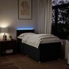 vidaXL Boxspringbett mit Matratze Schwarz 80x200 cm Stoff