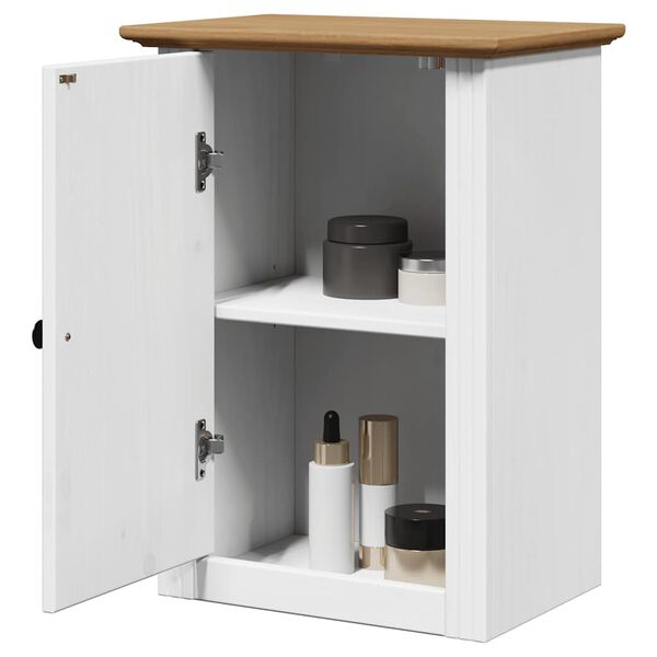 vidaXL Bad-Wandschrank BODO Wei&szlig; und Braun 44x30x60 cm